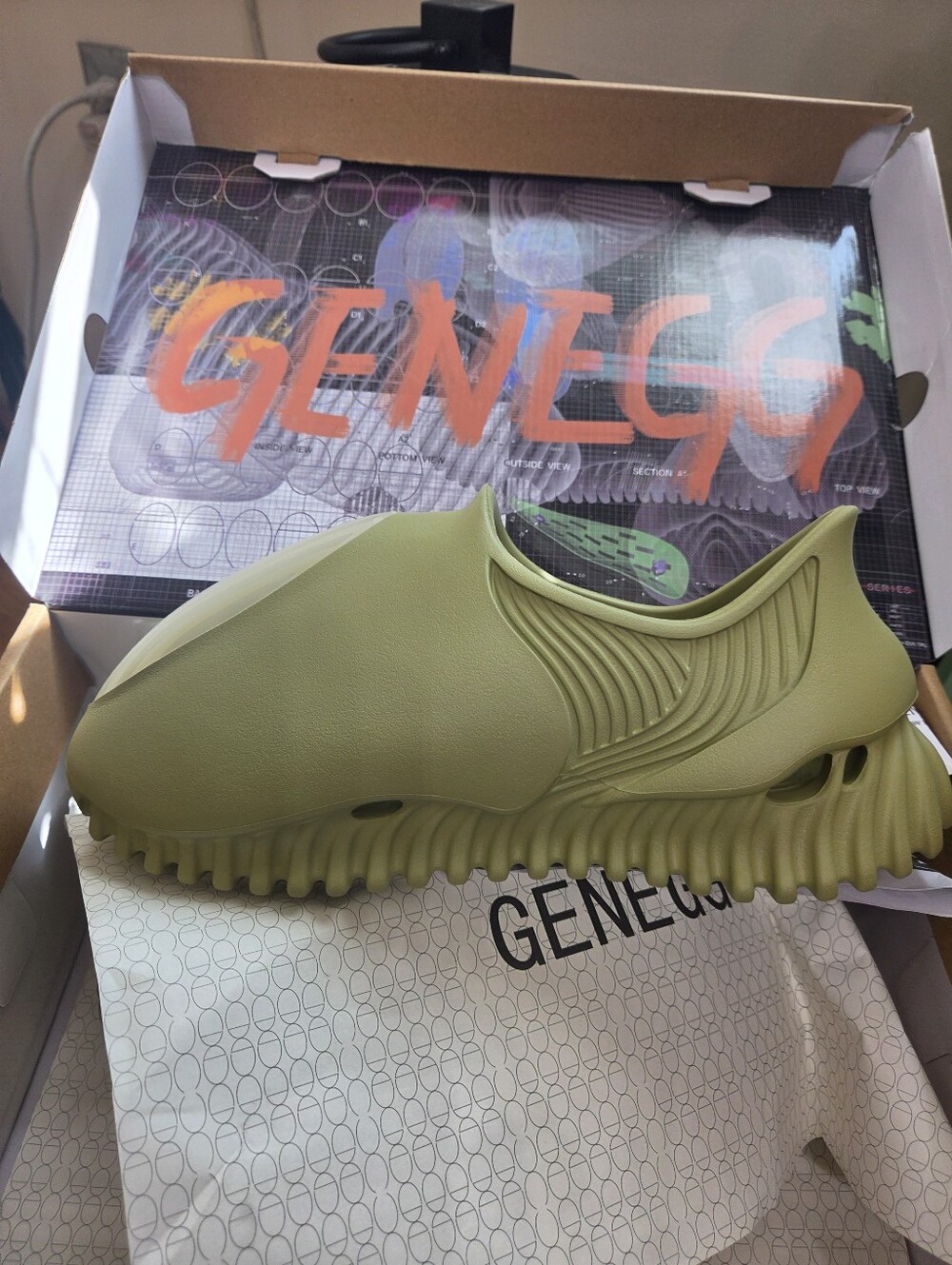 Olive Green Men's Slip-On Athletic Shoe